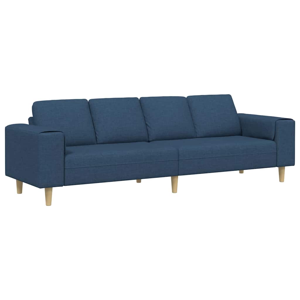 Woonkamer Bank Blauw 250 x 77 x 76 cm Polyester is nu te koop bij PeponiXL, paradijselijk wonen!