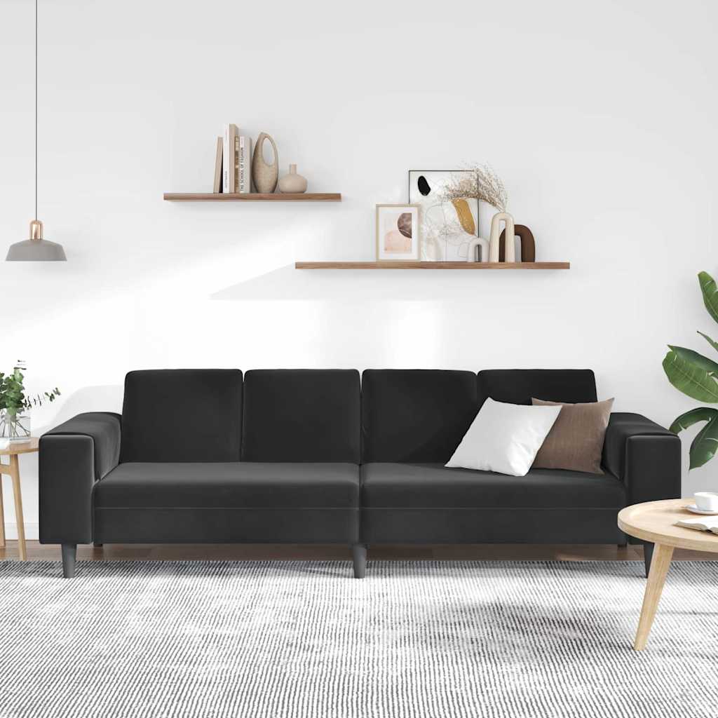Woonkamer Bank Zwart 250 x 77 x 76 cm is nu te koop bij PeponiXL, paradijselijk wonen!