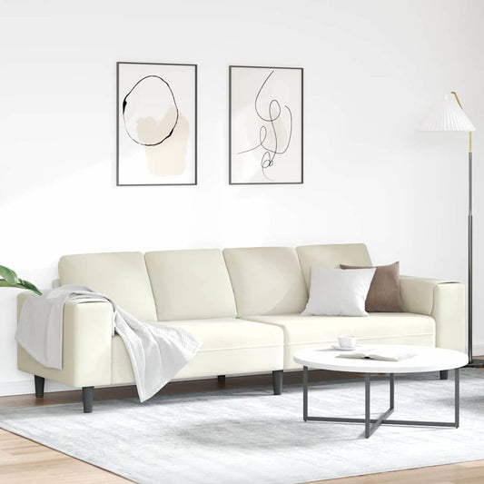 Woonkamer Bank Crème 250 x 77 x 76 cm is nu te koop bij PeponiXL, paradijselijk wonen!
