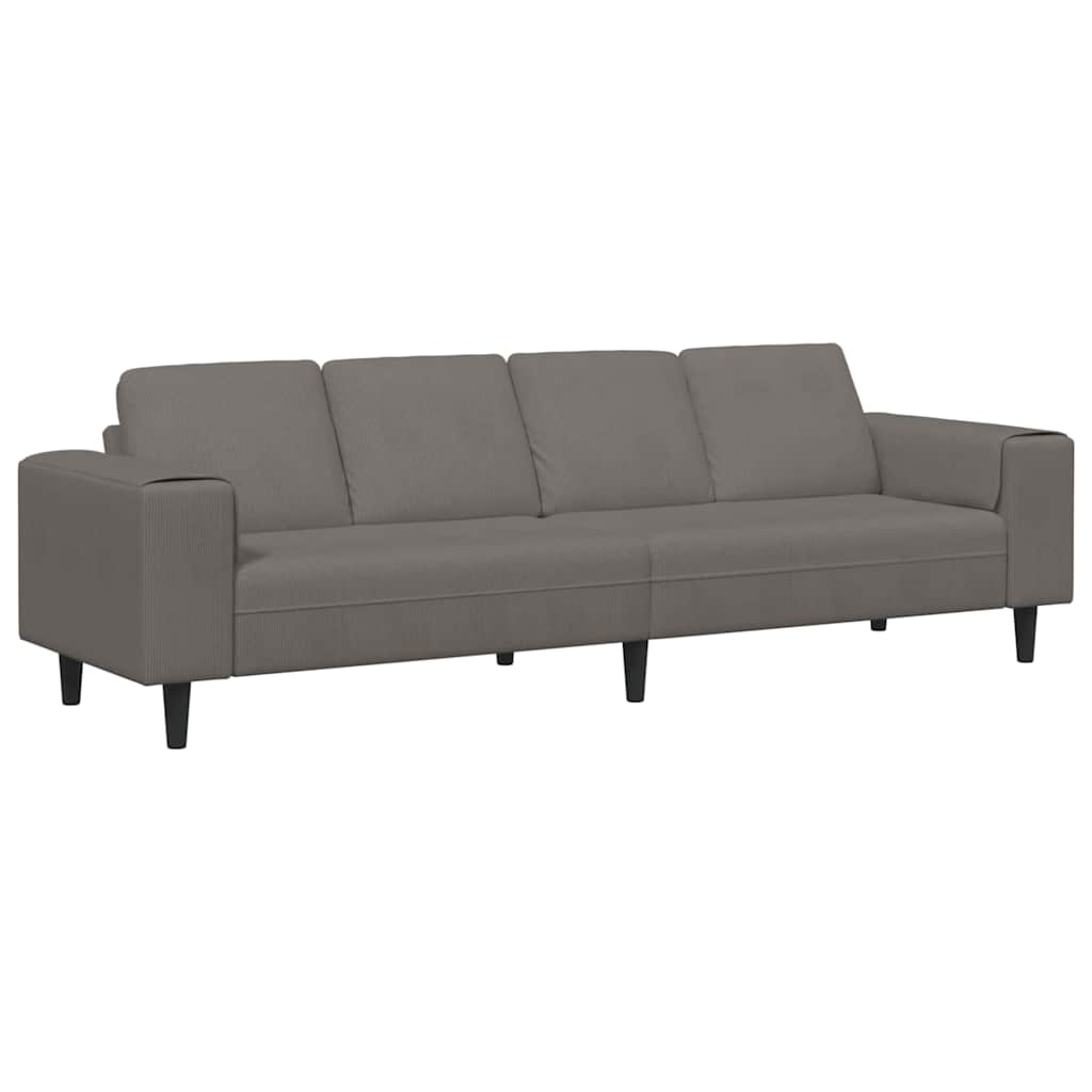 Bank Lichtgrijs 250 x 77 x 76 cm Katoen Stof is nu te koop bij PeponiXL, paradijselijk wonen!