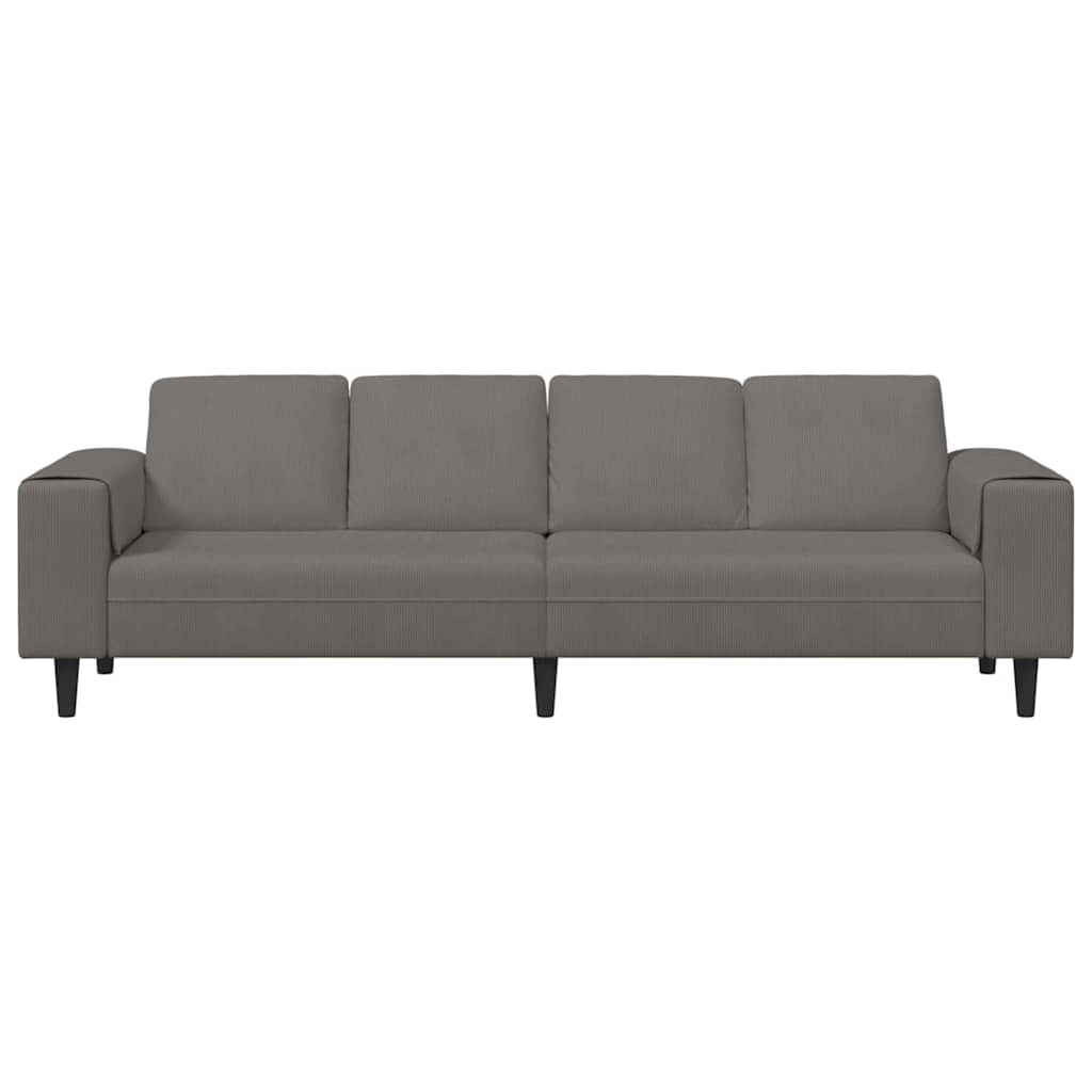 Bank Lichtgrijs 250 x 77 x 76 cm Katoen Stof is nu te koop bij PeponiXL, paradijselijk wonen!