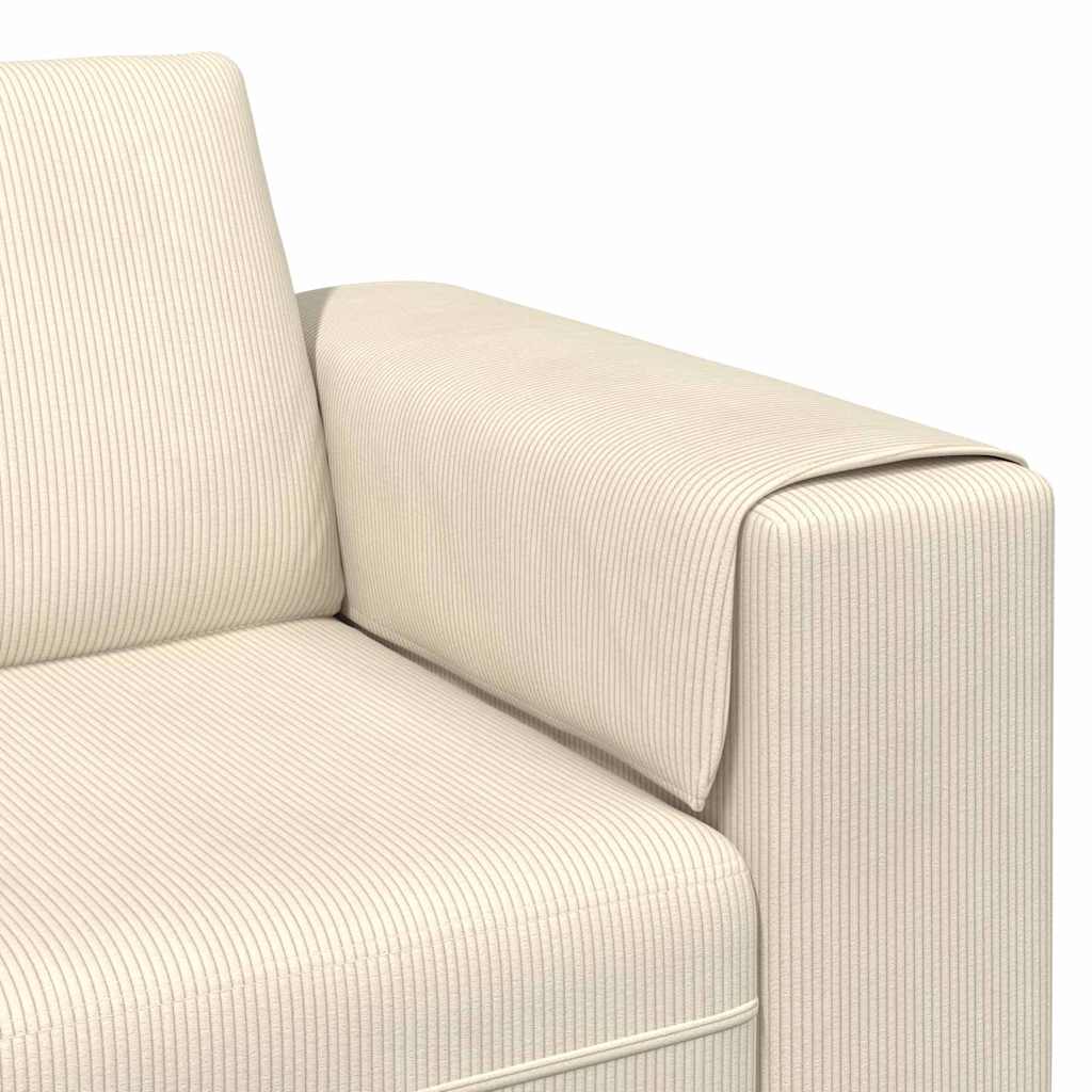 Bank Crème 250 x 77 x 76 cm Katoen Stof
