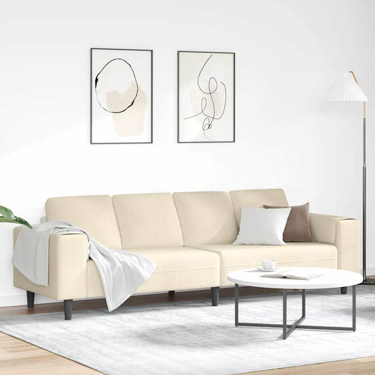 Bank Crème 250 x 77 x 76 cm Katoen Stof is nu te koop bij PeponiXL, paradijselijk wonen!