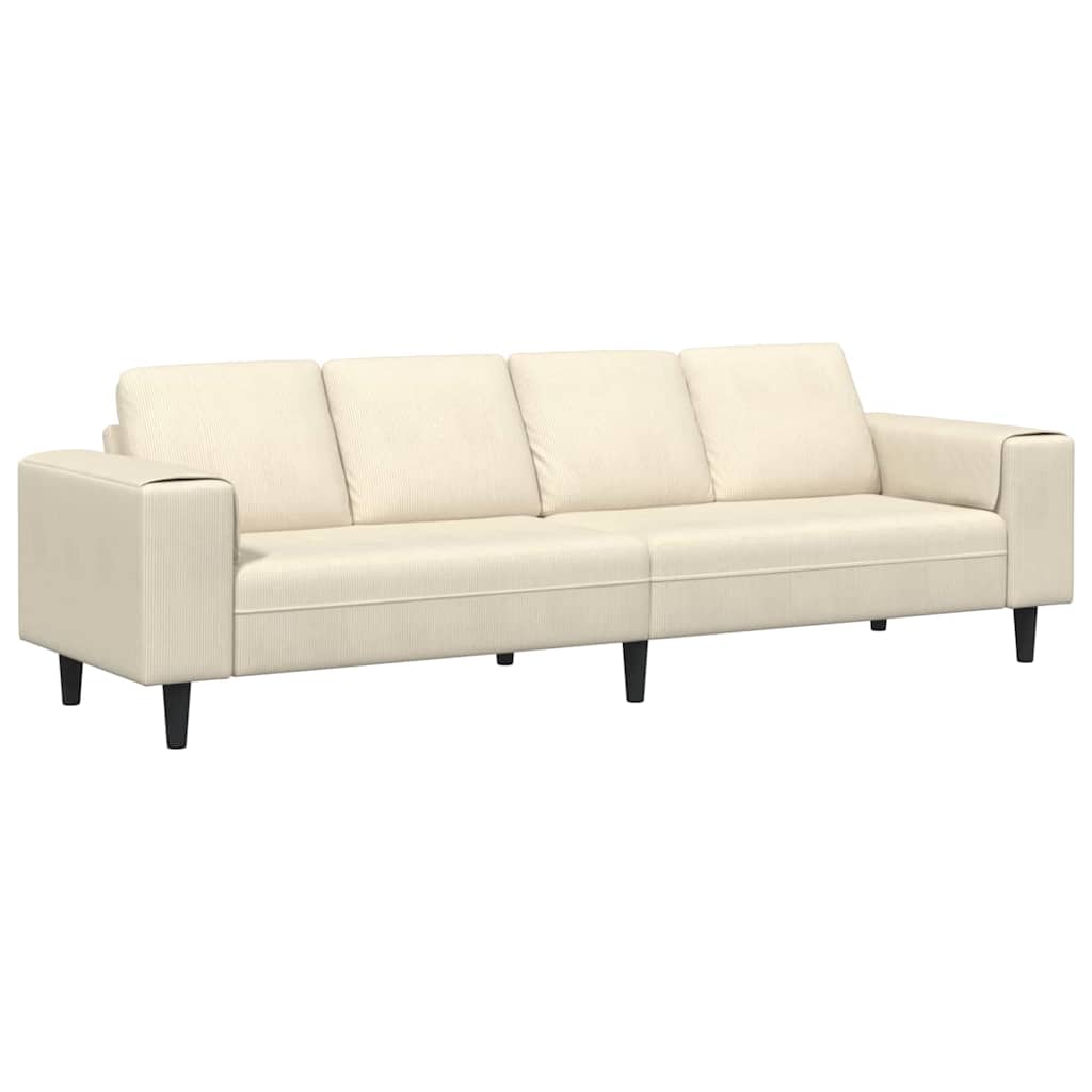 Bank Crème 250 x 77 x 76 cm Katoen Stof