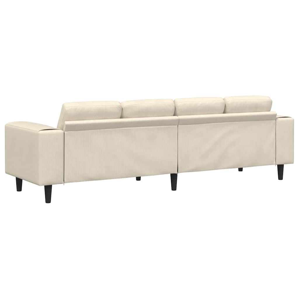 Bank Crème 250 x 77 x 76 cm Katoen Stof