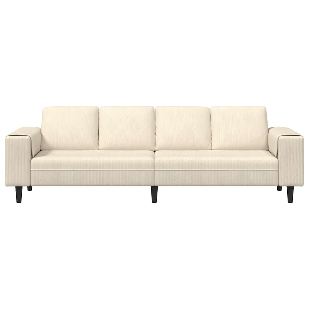 Bank Crème 250 x 77 x 76 cm Katoen Stof