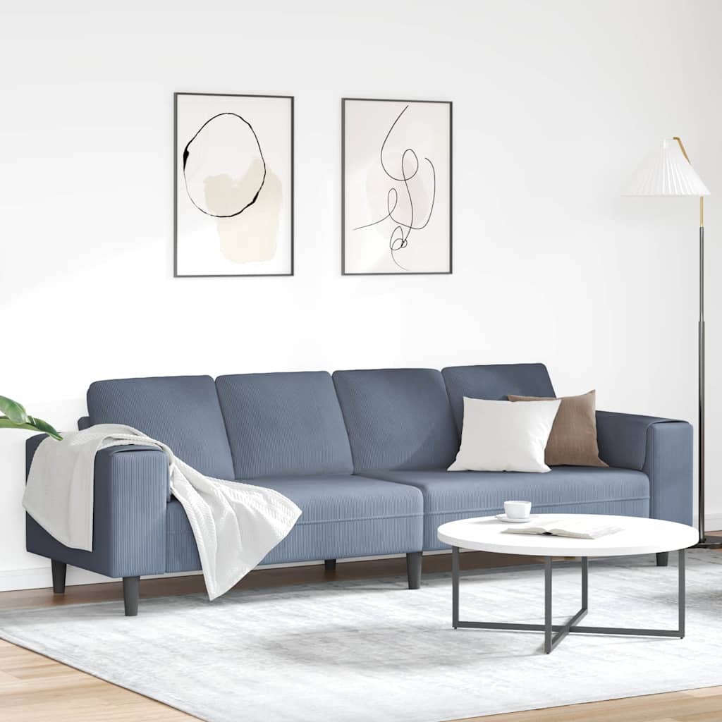 Bank Blauw 250 x 77 x 76 cm Katoen Stof is nu te koop bij PeponiXL, paradijselijk wonen!