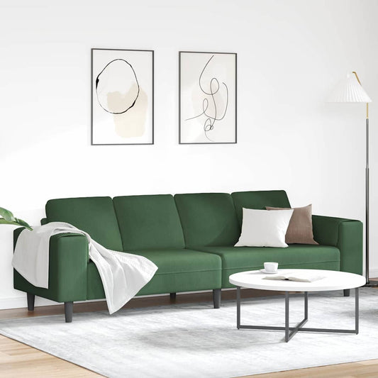 Bank Donkergroen 250 x 77 x 76 cm Katoen Stof is nu te koop bij PeponiXL, paradijselijk wonen!