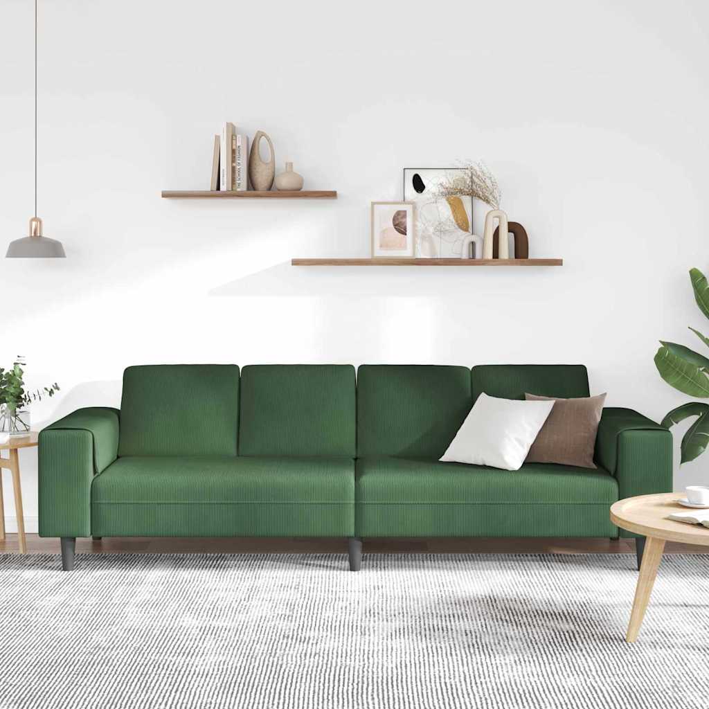 Bank Donkergroen 250 x 77 x 76 cm Katoen Stof