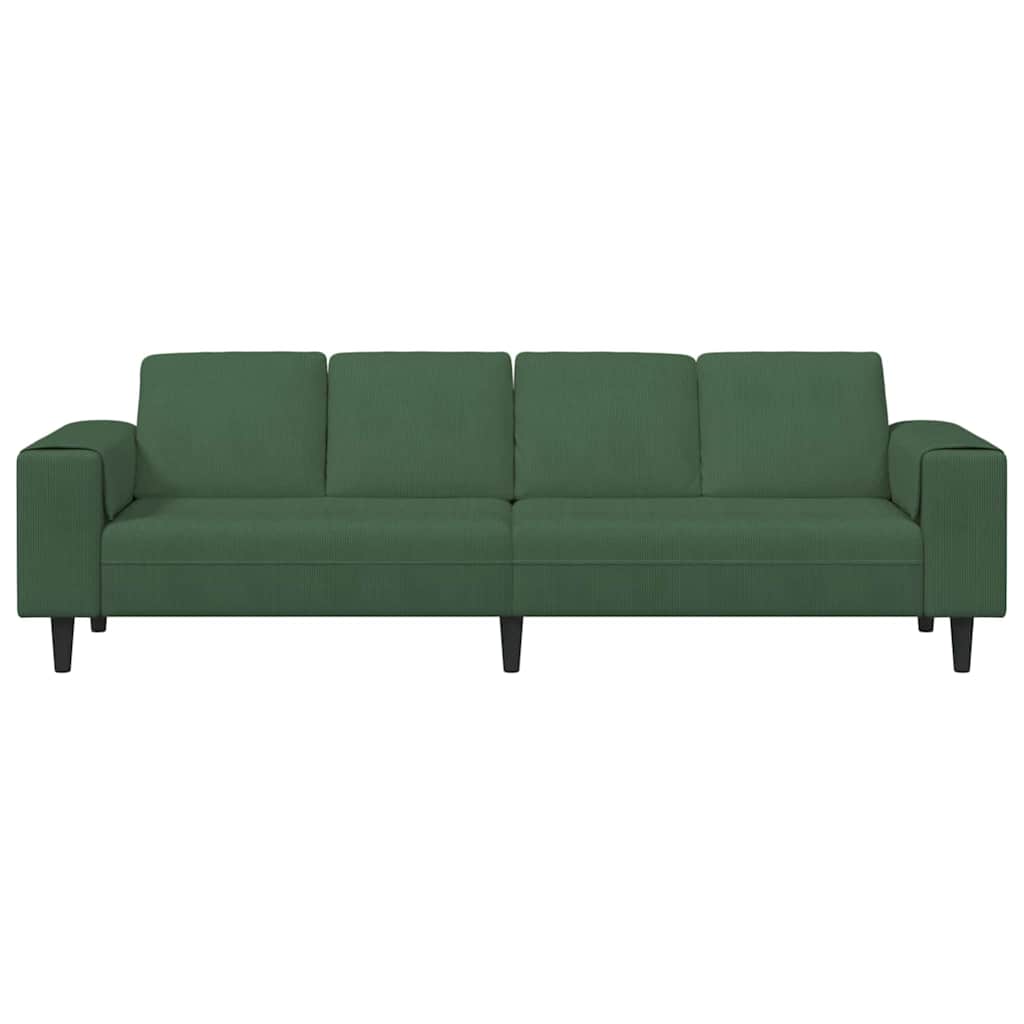 Bank Donkergroen 250 x 77 x 76 cm Katoen Stof