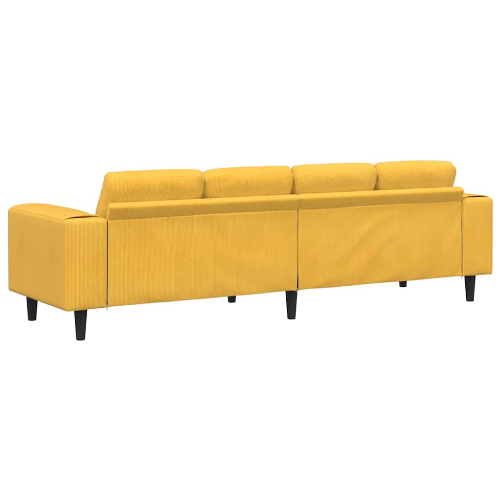 Bank Lichtgeel 250 x 77 x 76 cm Katoen Stof is nu te koop bij PeponiXL, paradijselijk wonen!