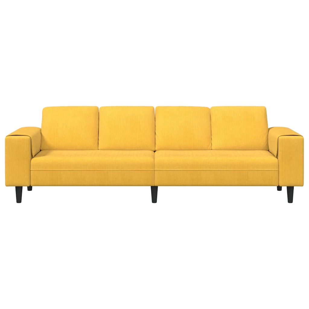 Bank Lichtgeel 250 x 77 x 76 cm Katoen Stof is nu te koop bij PeponiXL, paradijselijk wonen!