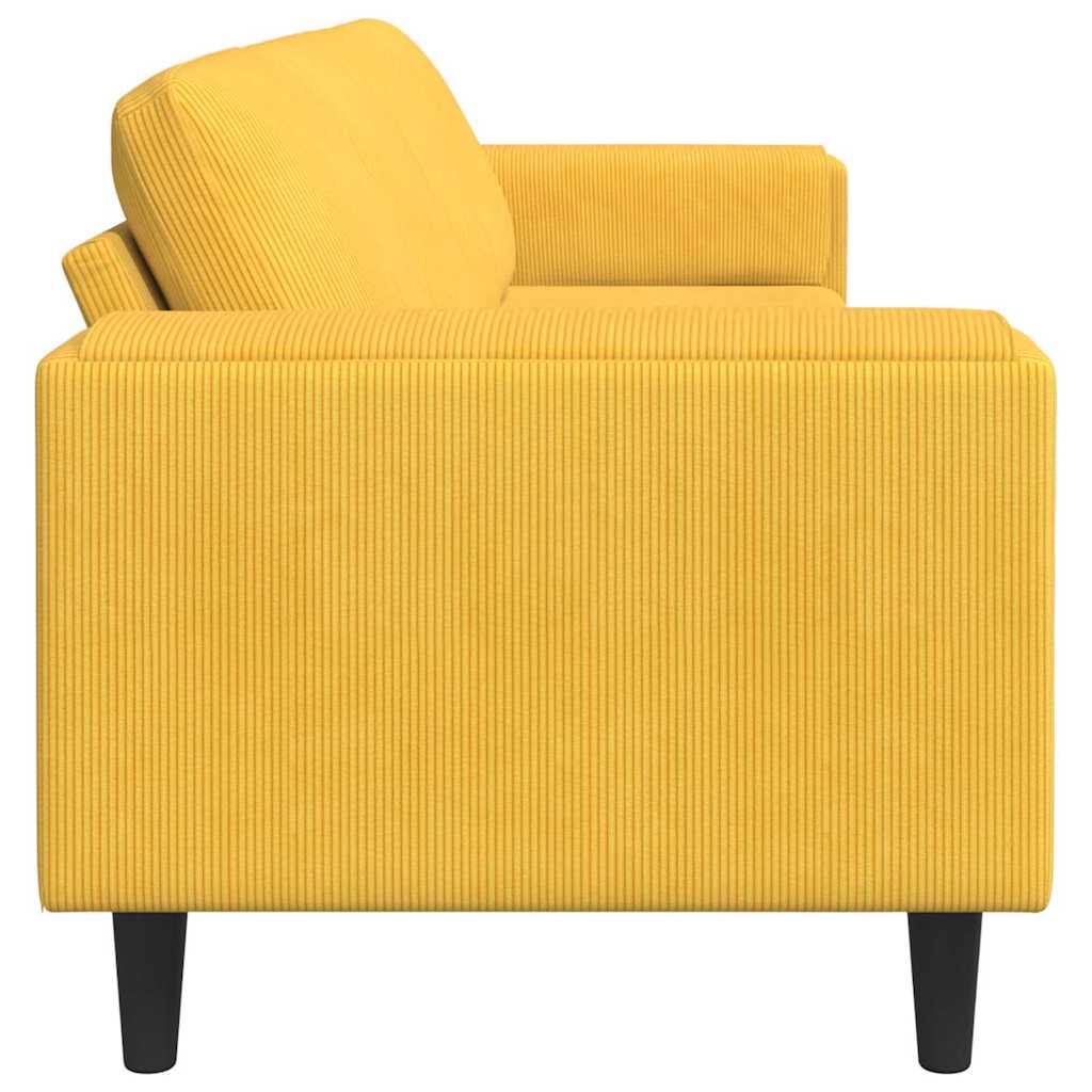 Bank Lichtgeel 250 x 77 x 76 cm Katoen Stof is nu te koop bij PeponiXL, paradijselijk wonen!