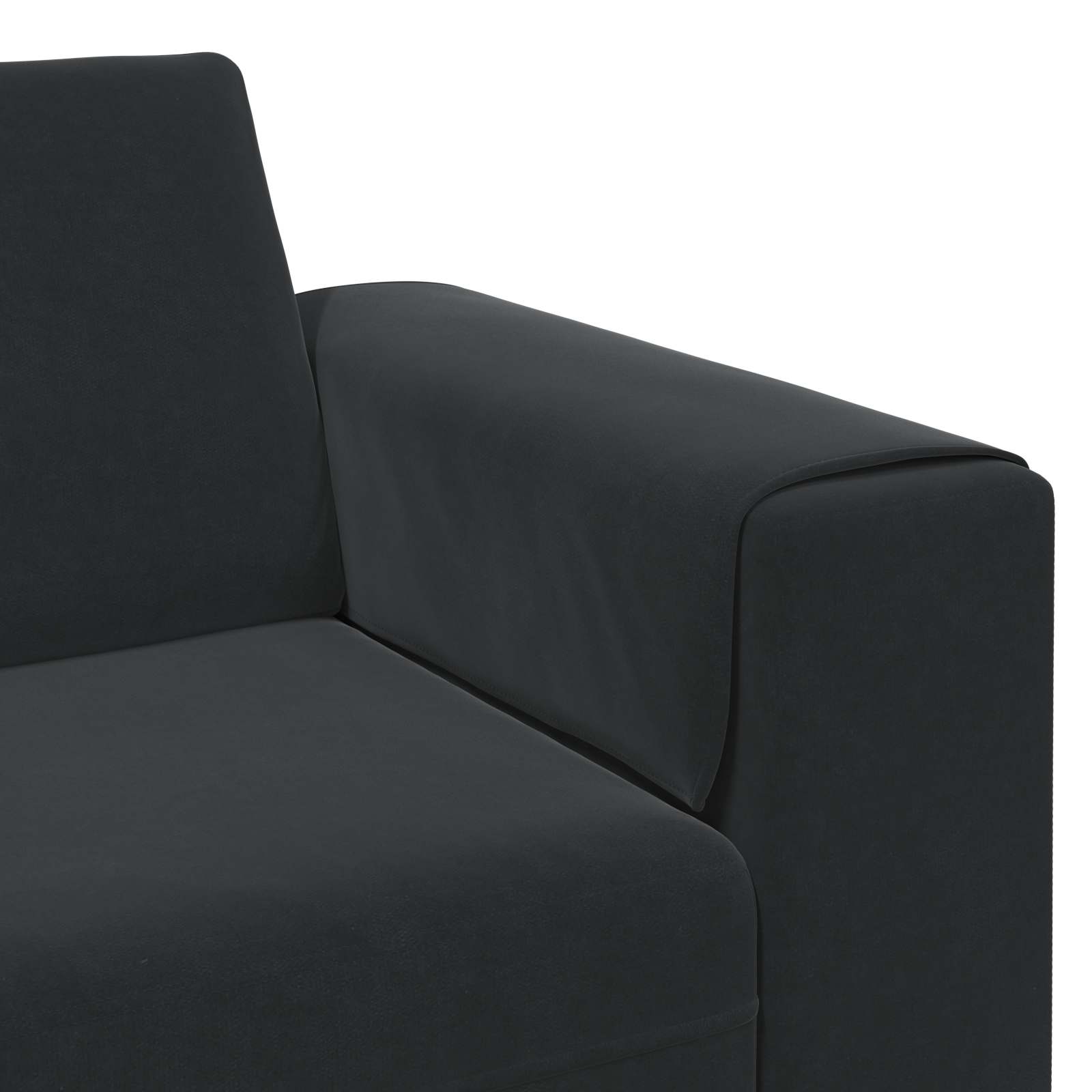 Woonkamer Bank 3 pcs Zwart 250 x 188 x 76 cm is nu te koop bij PeponiXL, paradijselijk wonen!