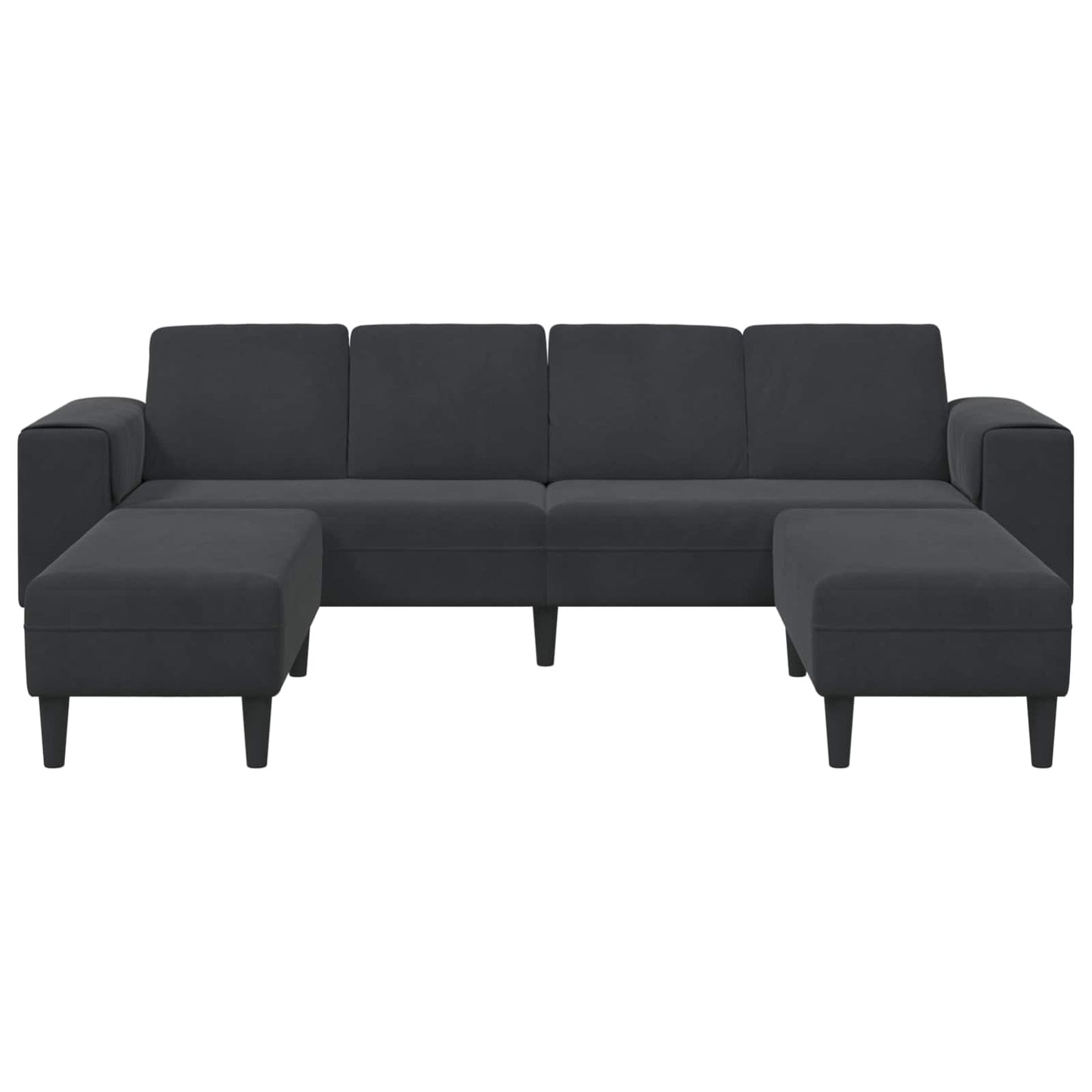Woonkamer Bank 3 pcs Zwart 250 x 188 x 76 cm is nu te koop bij PeponiXL, paradijselijk wonen!