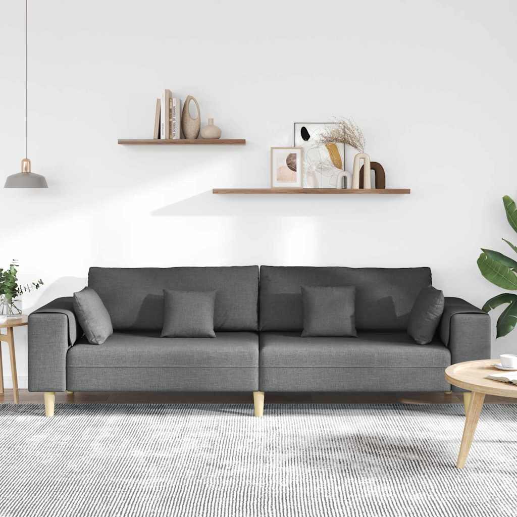 Bank met kussen Donkergrijs 250 x 77 x 76 cm Stof is nu te koop bij PeponiXL, paradijselijk wonen!