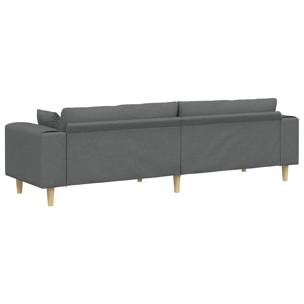 Bank met kussen Donkergrijs 250 x 77 x 76 cm Stof is nu te koop bij PeponiXL, paradijselijk wonen!