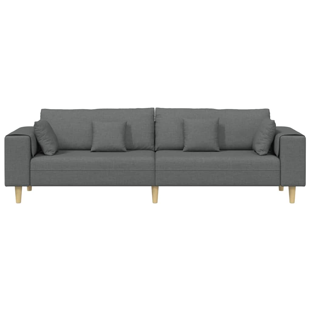 Bank met kussen Donkergrijs 250 x 77 x 76 cm Stof is nu te koop bij PeponiXL, paradijselijk wonen!
