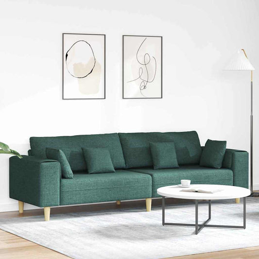 Bank met kussen Donkergroen 250 x 77 x 76 cm Stof is nu te koop bij PeponiXL, paradijselijk wonen!