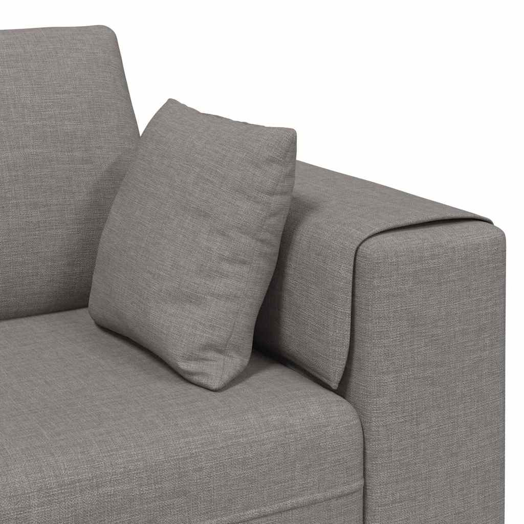 Bank met kussen Taupe 250 x 77 x 76 cm Stof is nu te koop bij PeponiXL, paradijselijk wonen!