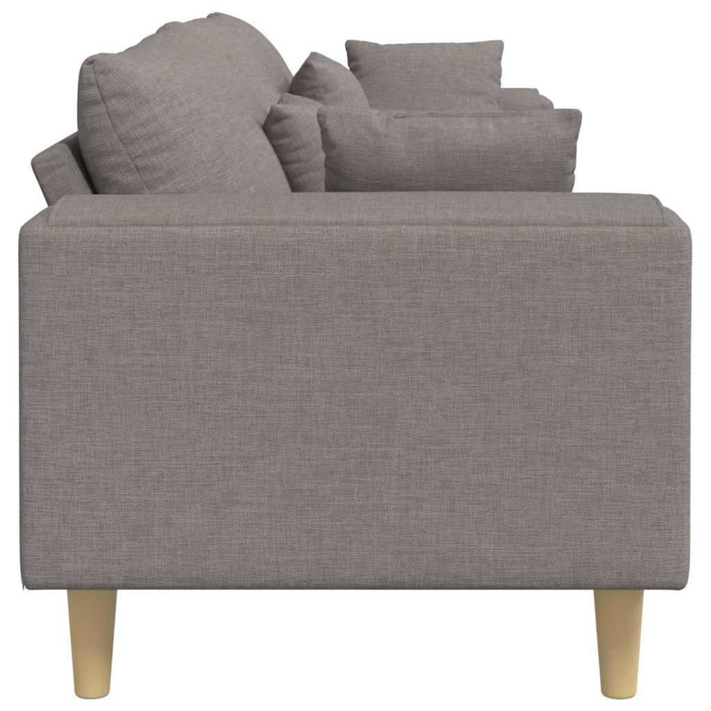 Bank met kussen Taupe 250 x 77 x 76 cm Stof is nu te koop bij PeponiXL, paradijselijk wonen!