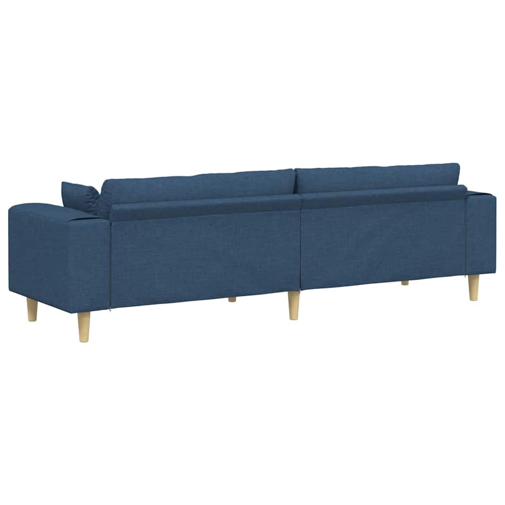 Bank met kussen Blauw 250 x 77 x 76 cm Stof is nu te koop bij PeponiXL, paradijselijk wonen!