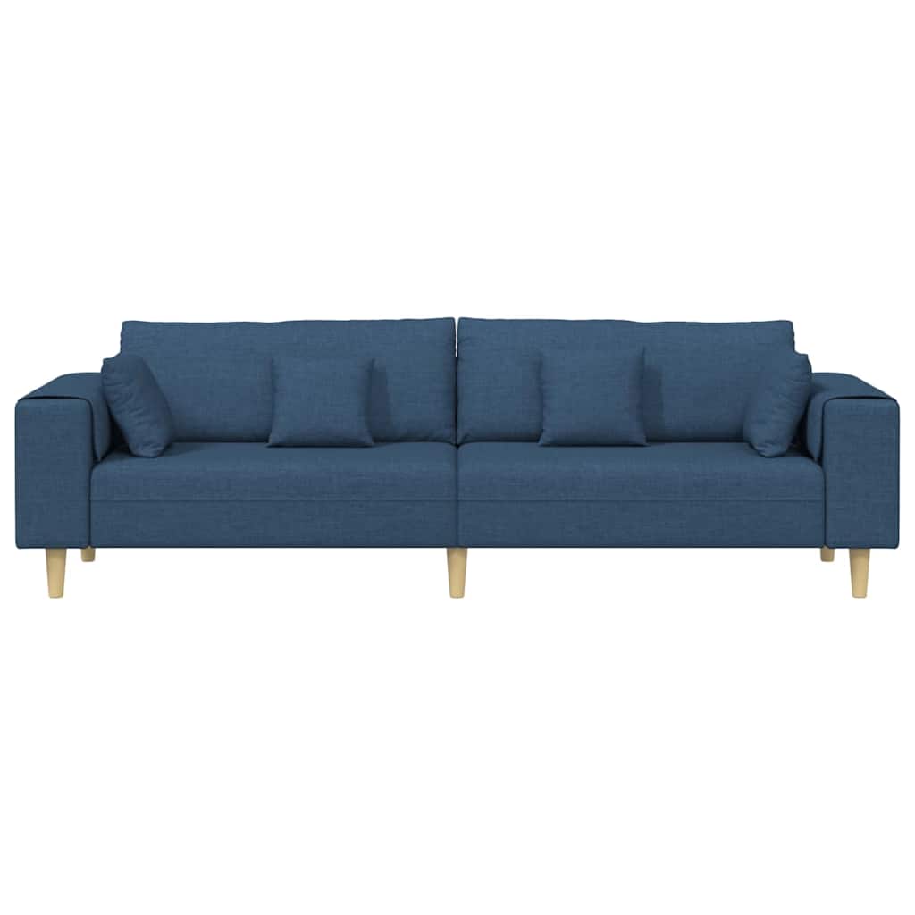 Bank met kussen Blauw 250 x 77 x 76 cm Stof is nu te koop bij PeponiXL, paradijselijk wonen!