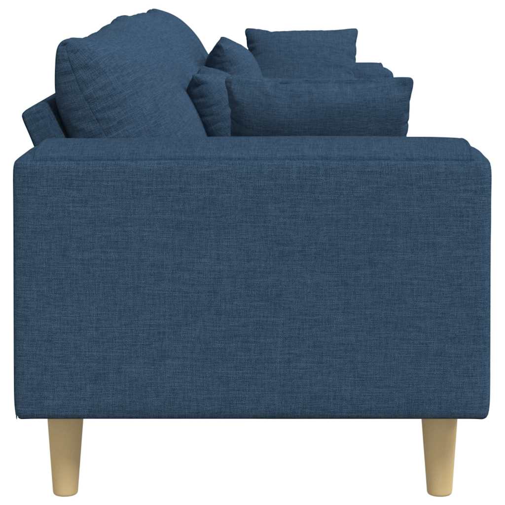 Bank met kussen Blauw 250 x 77 x 76 cm Stof is nu te koop bij PeponiXL, paradijselijk wonen!
