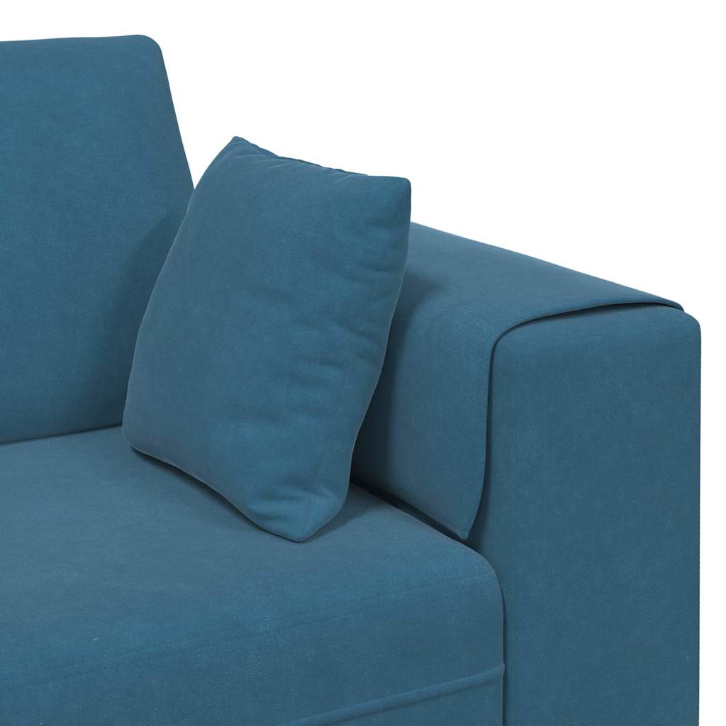 Bank Blauw 250 x 77 x 76 cm Fluweel is nu te koop bij PeponiXL, paradijselijk wonen!