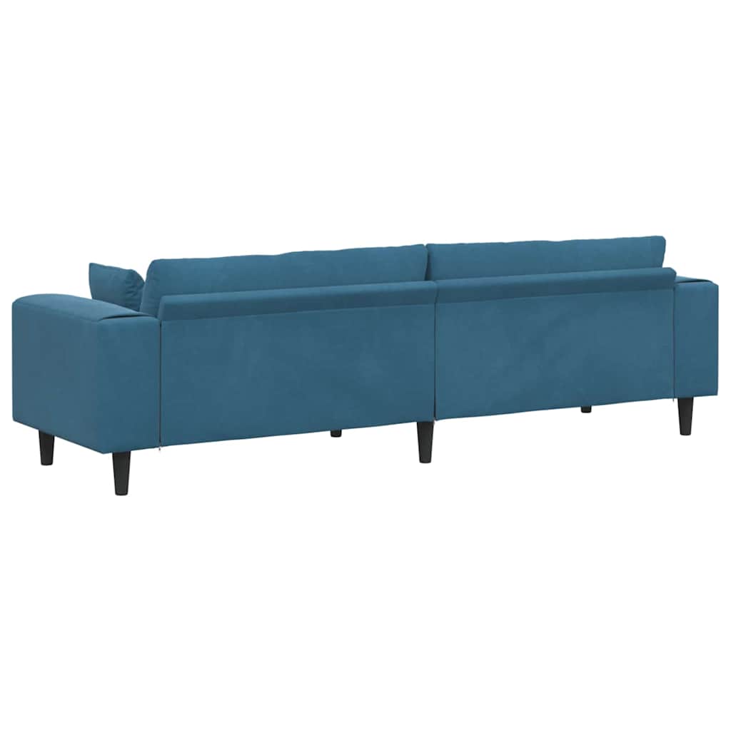 Bank Blauw 250 x 77 x 76 cm Fluweel is nu te koop bij PeponiXL, paradijselijk wonen!