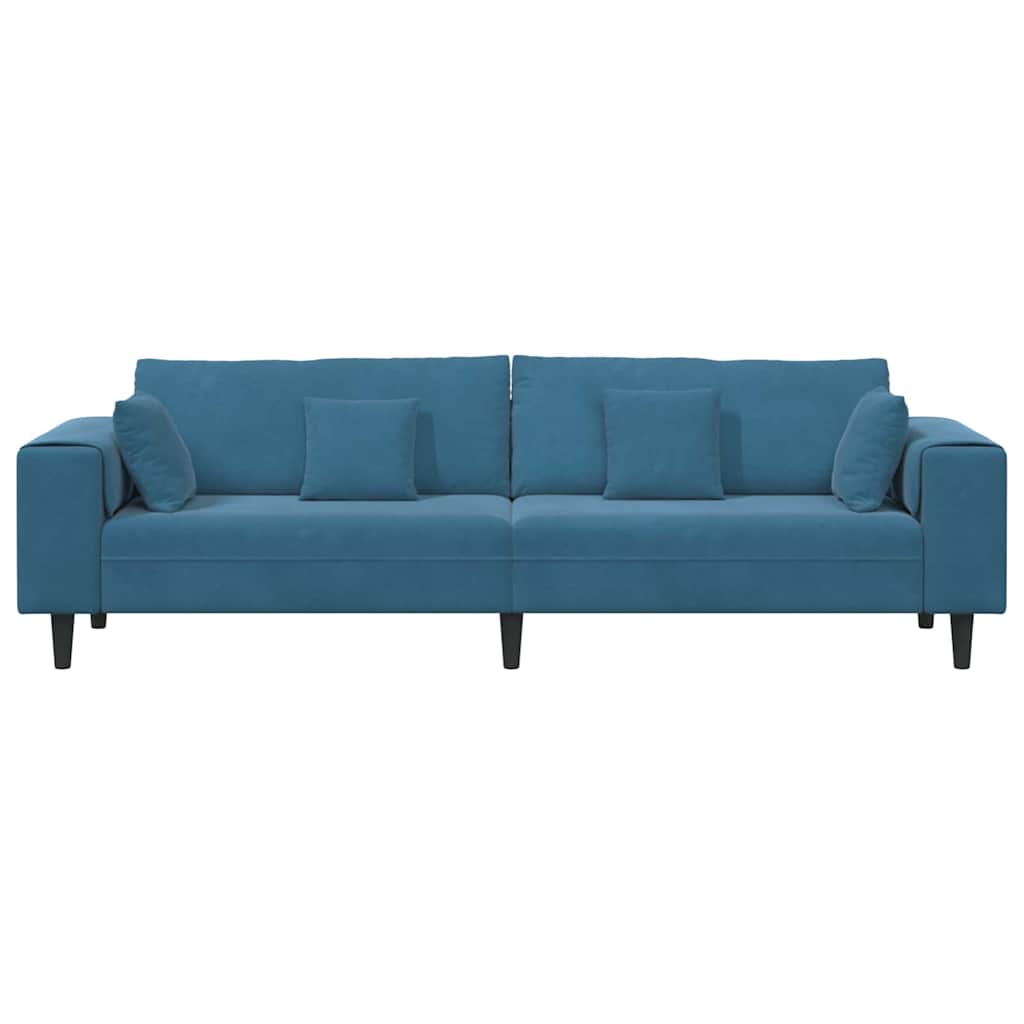 Bank Blauw 250 x 77 x 76 cm Fluweel is nu te koop bij PeponiXL, paradijselijk wonen!
