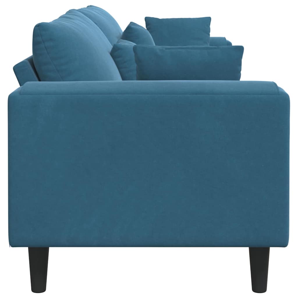 Bank Blauw 250 x 77 x 76 cm Fluweel is nu te koop bij PeponiXL, paradijselijk wonen!