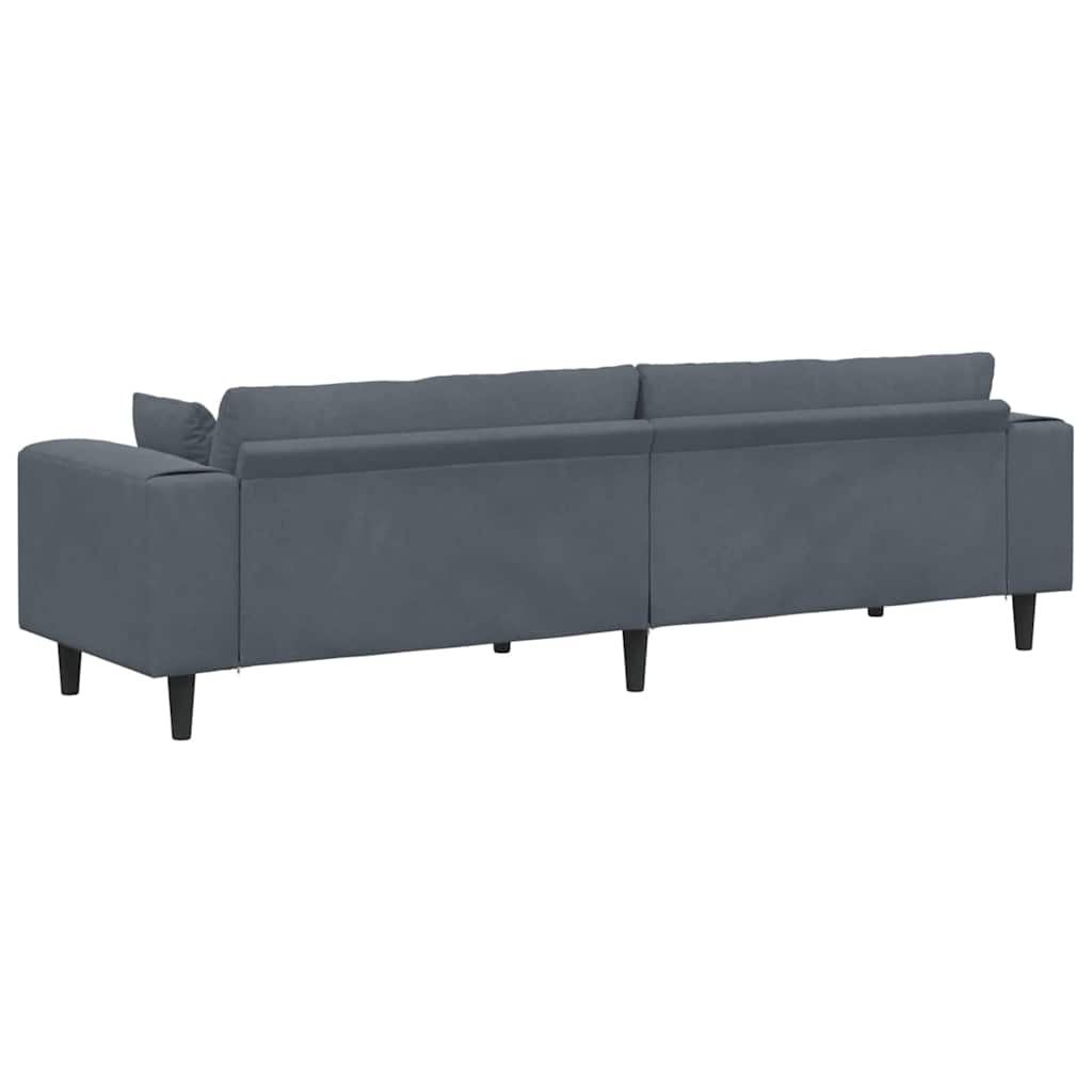 Bank Donkergrijs 250 x 77 x 76 cm Fluweel is nu te koop bij PeponiXL, paradijselijk wonen!