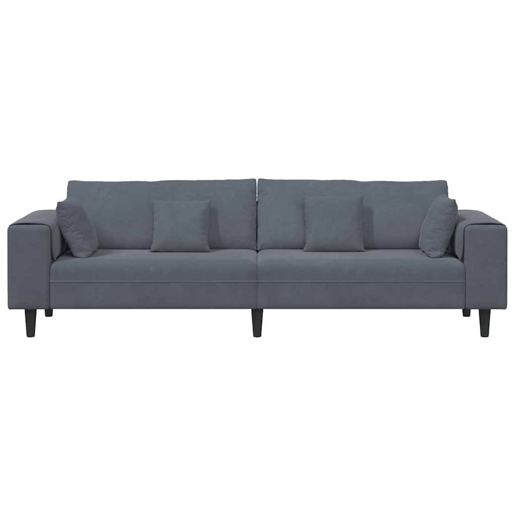 Bank Donkergrijs 250 x 77 x 76 cm Fluweel is nu te koop bij PeponiXL, paradijselijk wonen!