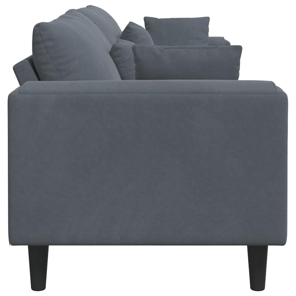 Bank Donkergrijs 250 x 77 x 76 cm Fluweel is nu te koop bij PeponiXL, paradijselijk wonen!