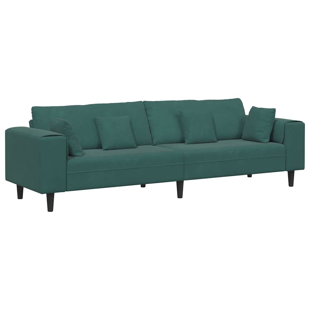 Bank Donkergroen 250 x 77 x 76 cm Fluweel is nu te koop bij PeponiXL, paradijselijk wonen!