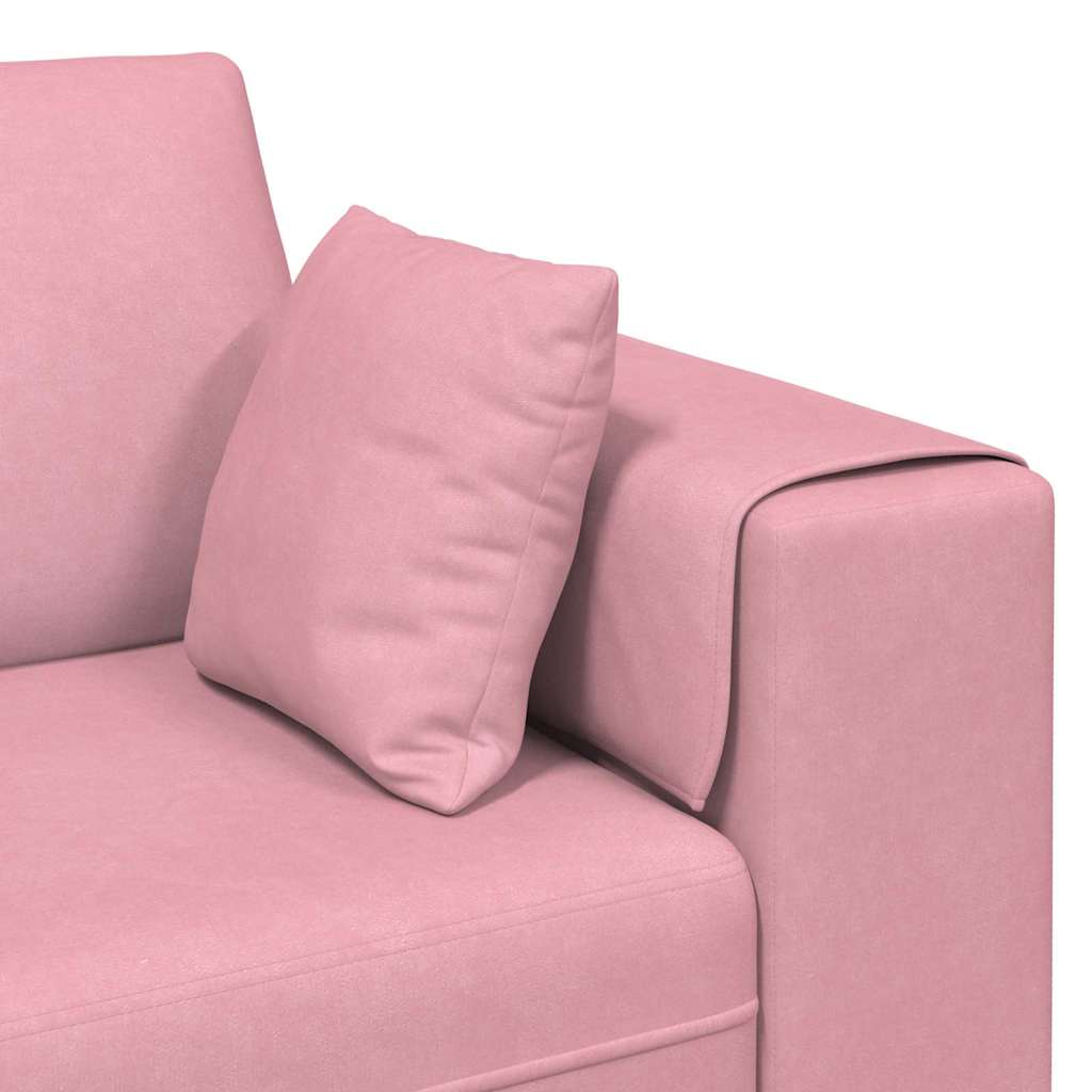 Bank met kussen Roze 250 x 77 x 76 cm Fluweel is nu te koop bij PeponiXL, paradijselijk wonen!