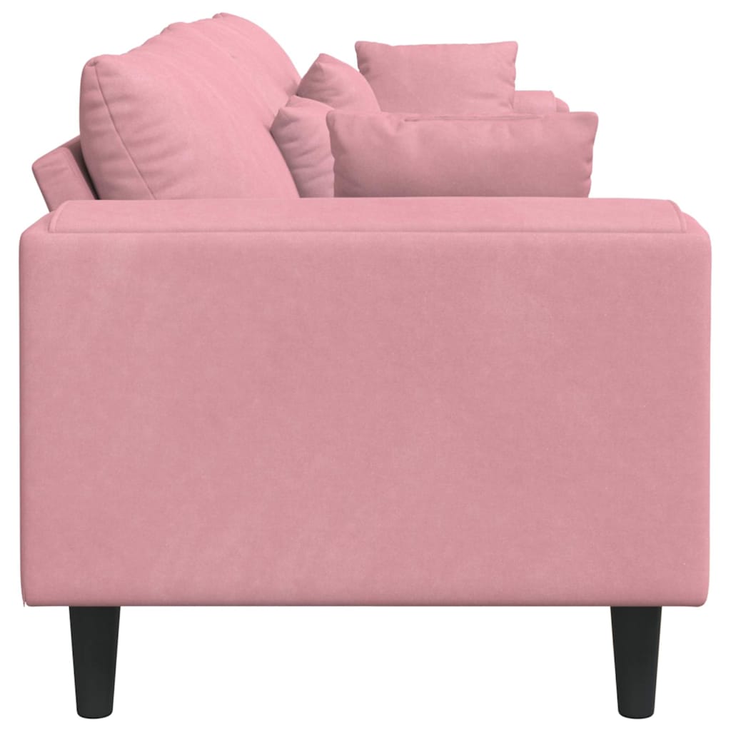 Bank met kussen Roze 250 x 77 x 76 cm Fluweel is nu te koop bij PeponiXL, paradijselijk wonen!