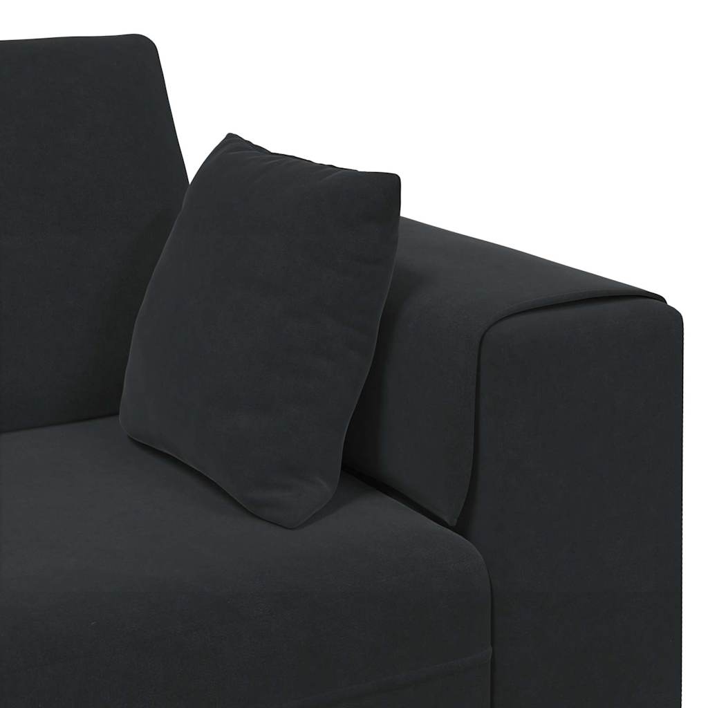 Bank Zwart 250 x 77 x 76 cm Fluweel is nu te koop bij PeponiXL, paradijselijk wonen!