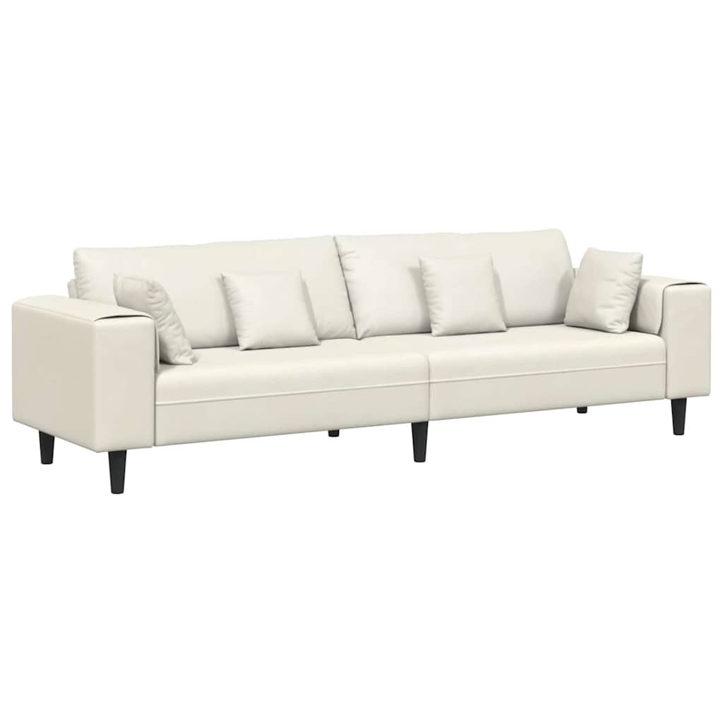 Bank Crème 250 x 77 x 76 cm Fluweel is nu te koop bij PeponiXL, paradijselijk wonen!