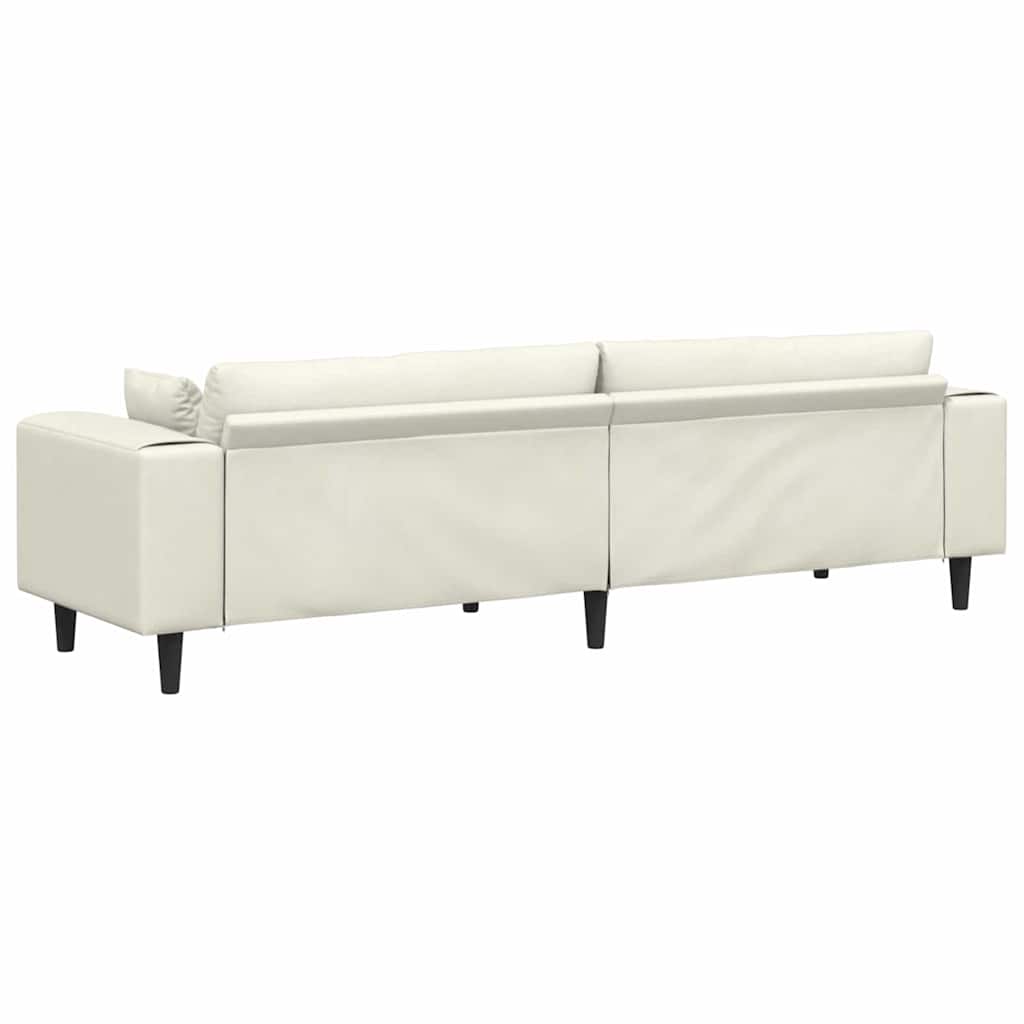 Bank Crème 250 x 77 x 76 cm Fluweel is nu te koop bij PeponiXL, paradijselijk wonen!