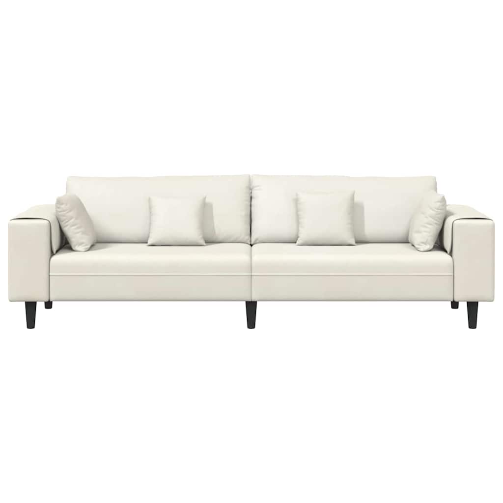 Bank Crème 250 x 77 x 76 cm Fluweel is nu te koop bij PeponiXL, paradijselijk wonen!