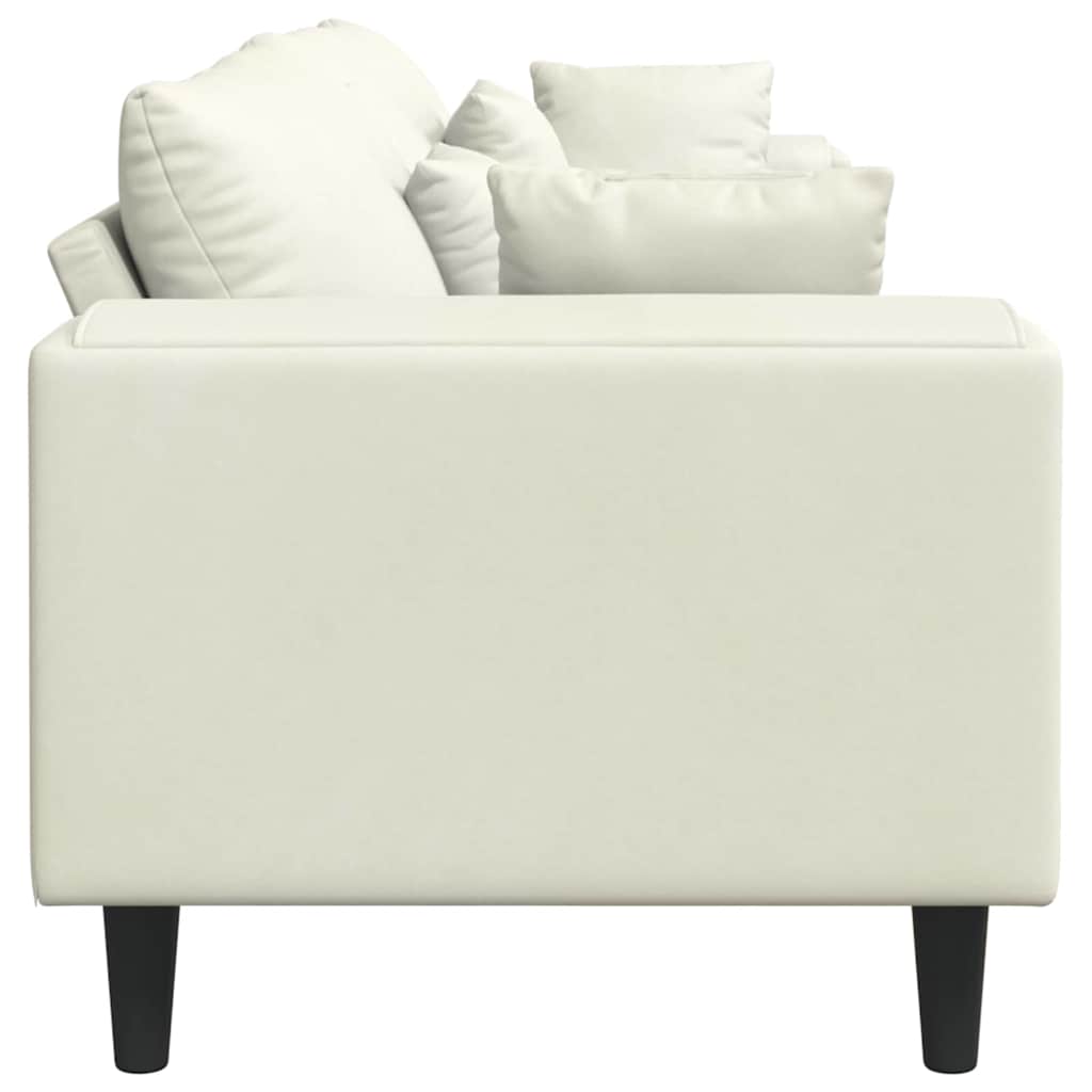 Bank Crème 250 x 77 x 76 cm Fluweel is nu te koop bij PeponiXL, paradijselijk wonen!