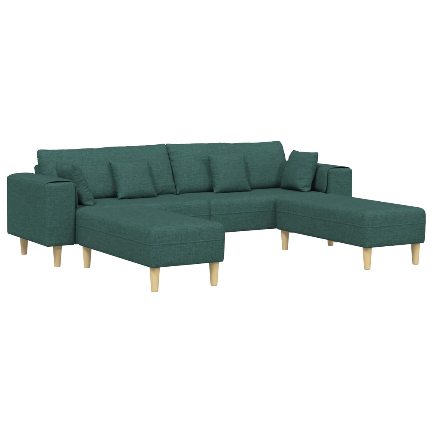 Bank met kussen 3 pcs Donkergroen Stof