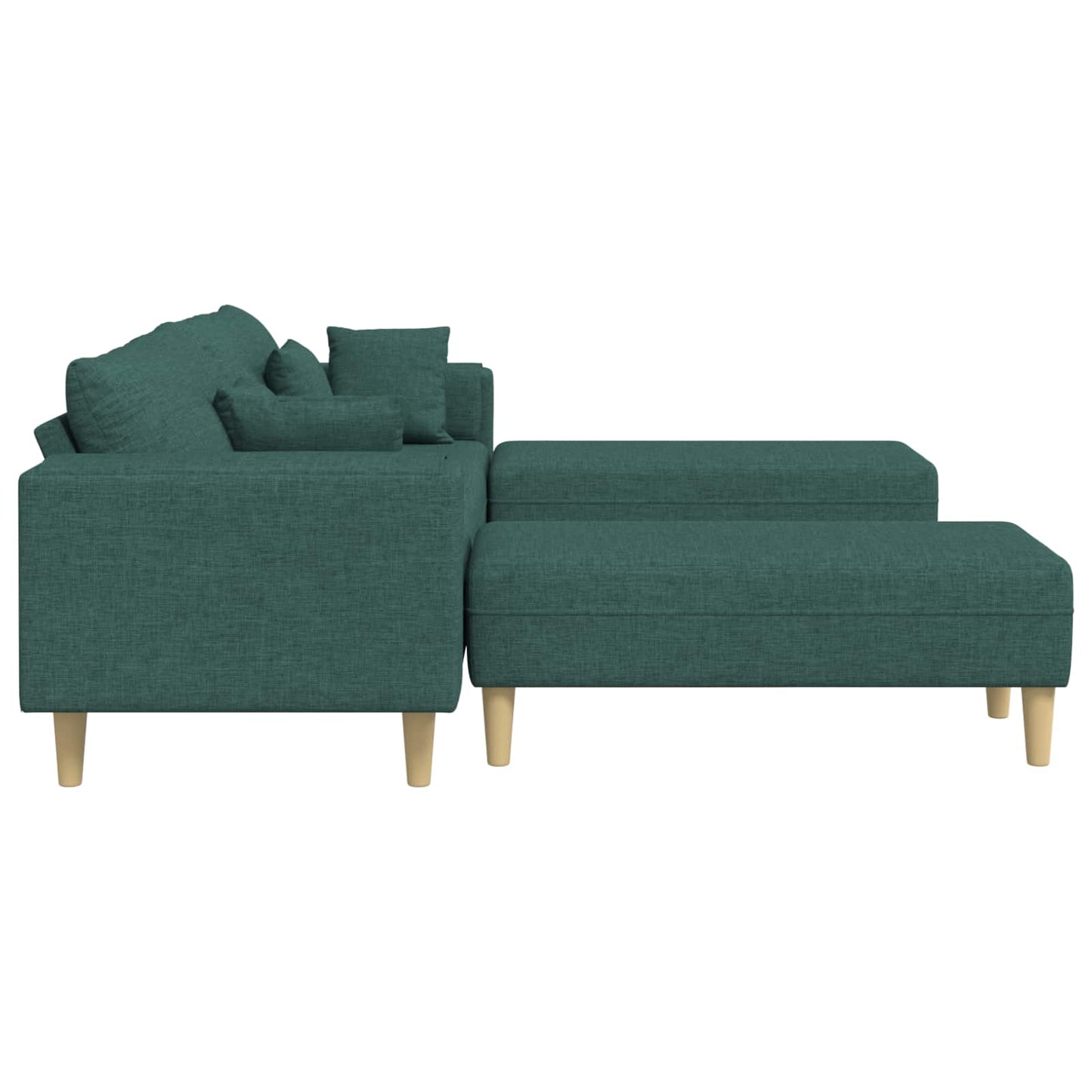 Bank met kussen 3 pcs Donkergroen Stof