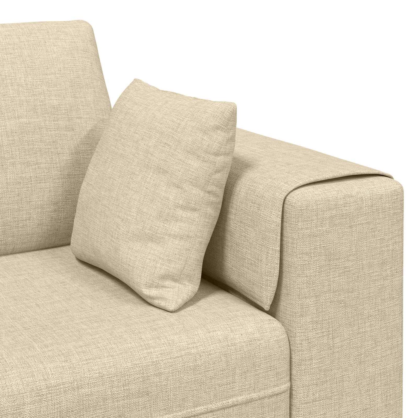 Bank met kussen 3 pcs Crème Stof