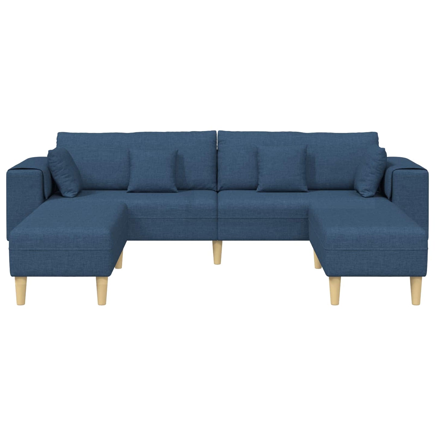 Bank met kussen 3 pcs Blauw Stof