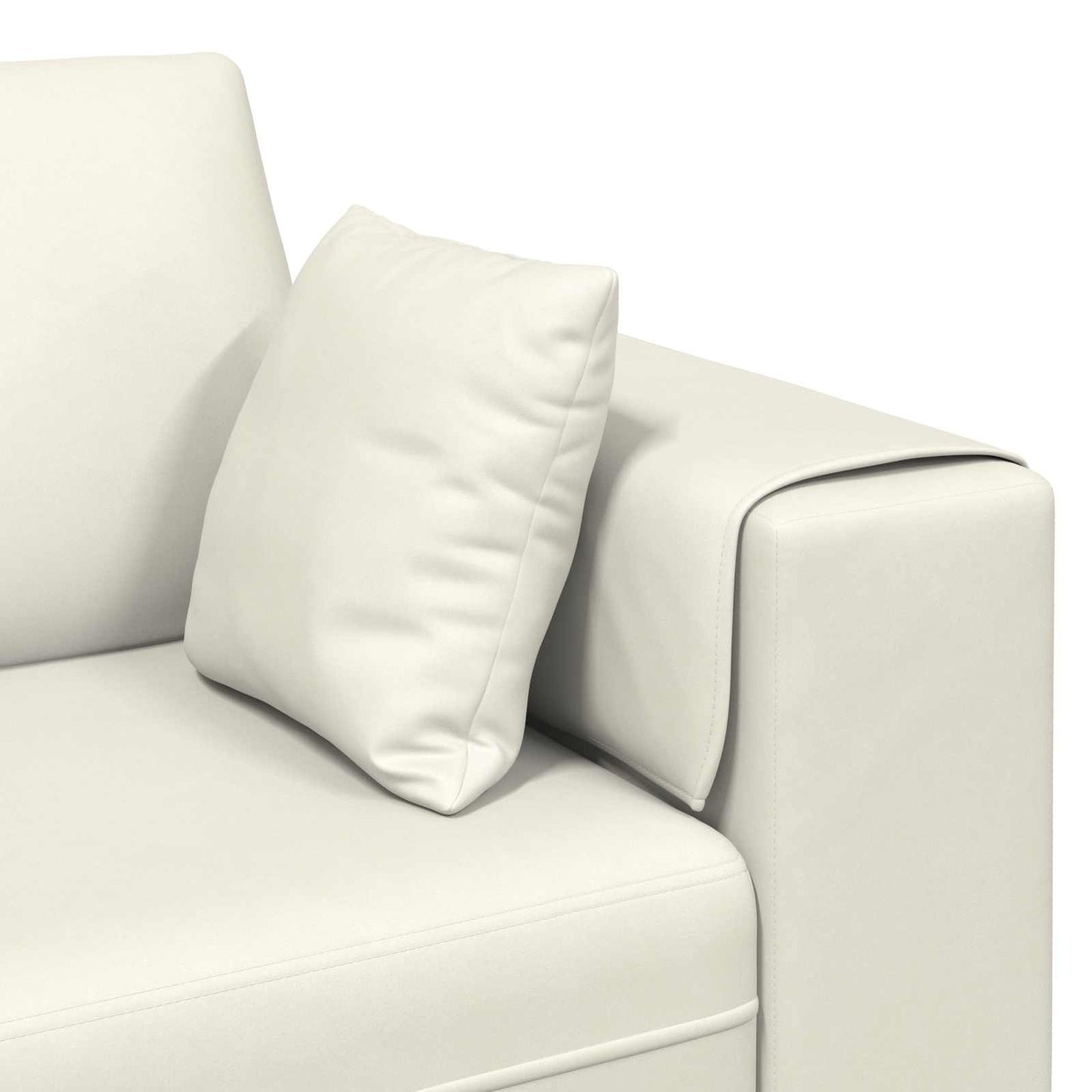 Bank 3 pcs Crème 250 x 188 x 76 cm Fluweel