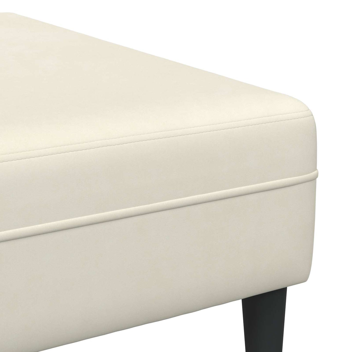 Bank 3 pcs Crème 250 x 188 x 76 cm Fluweel