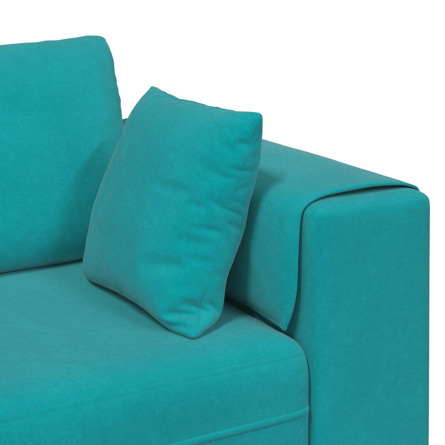 Bank 3 pcs Turquoise 250 x 188 x 76 cm Fluweel